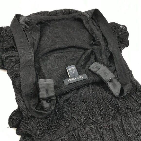 White House Black Market Womens Blouse Black Sleeveless Layered Tank Top S Small - Picture 11 of 12